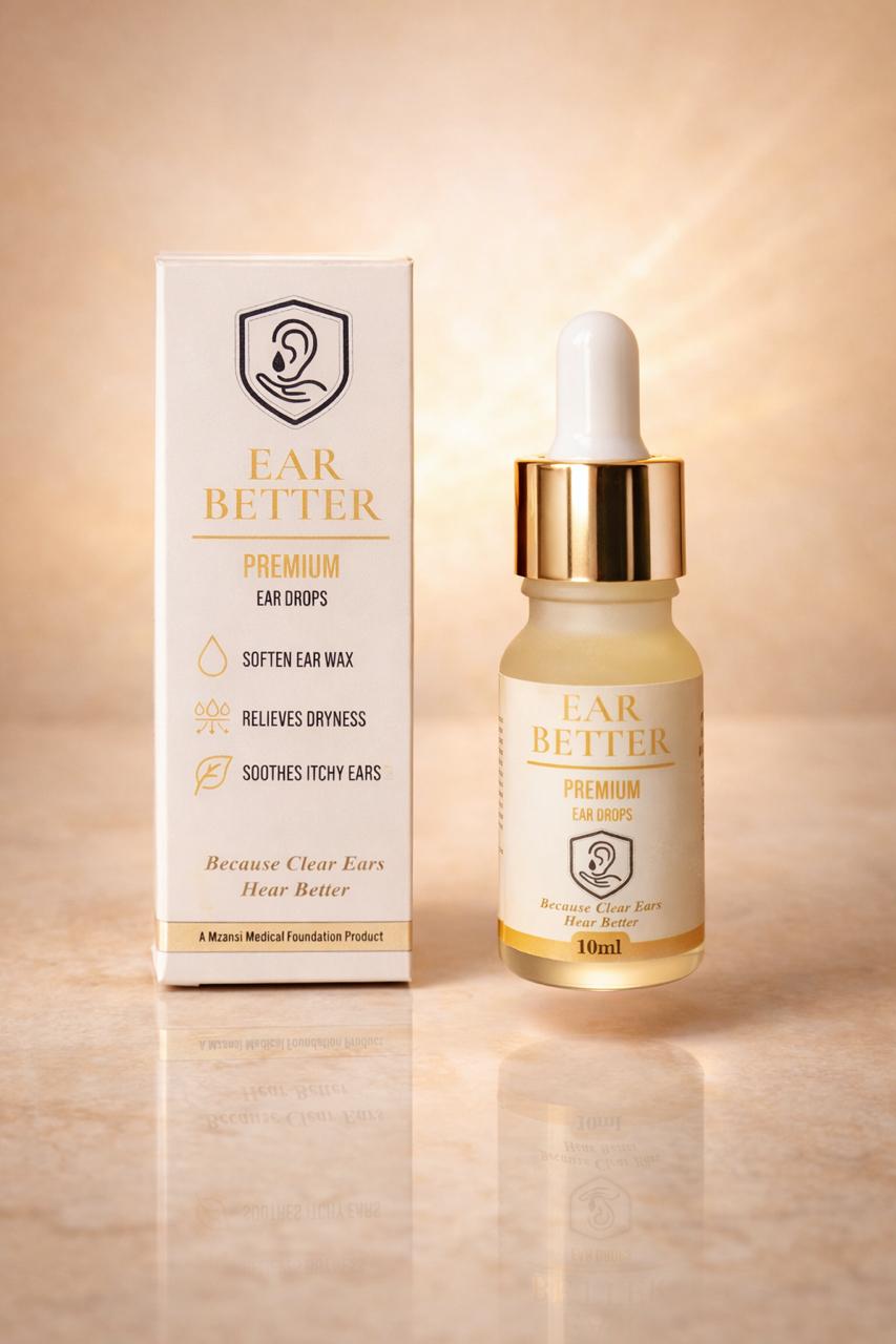 EAR BETTER Premium bottle and box